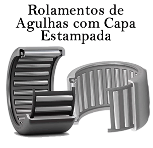 Os rolamentos de agulhas com capa estampada possuem um anel externo profundo e de parede fina. 